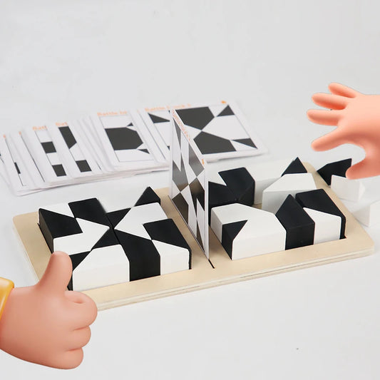 Montessori Wooden Black & White Tangram Puzzle