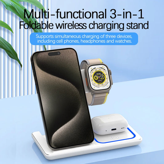 3-in-1 Foldable Wireless Charging Stand