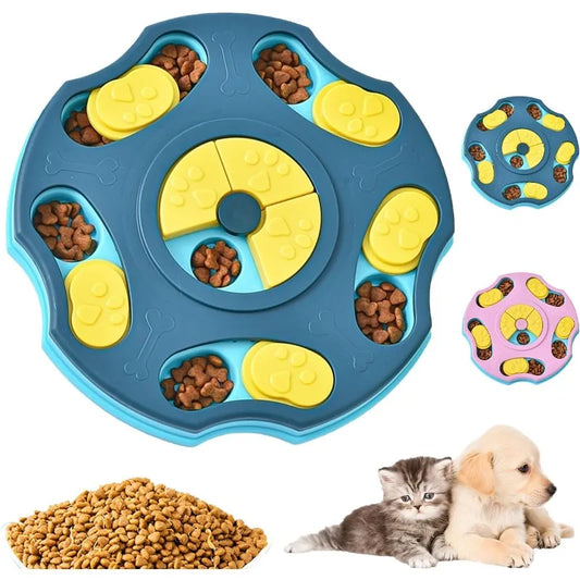 PawIQ™ Interactive Dog Puzzle Feeder – Slow Food Dispenser Bowl for Smart Play & Healthy Eating