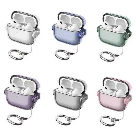 Security Lock Silicone Cover for AirPods – Protective Transparent Case for AirPods 1 / 2 / 3 / Pro / Pro 2