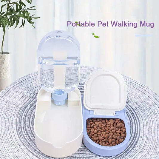 Portable Pet Water & Food Dispenser – Leak-Proof Travel Bottle with Drinking Cup for Cats, Dogs & Small Pets