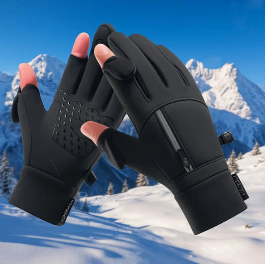 Winter Gloves Men Full Finger Touchscreen Thermal Waterproof Anti Slip Cycling Motorcycle Riding Outdoor Sports Gloves