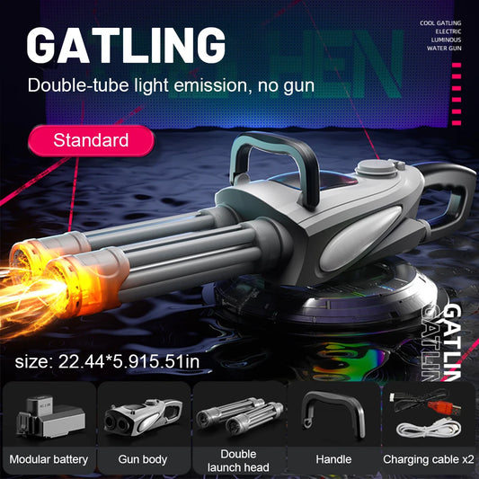 AquaBlaze™ Electric Water & Bubble Gun – Colorful Light-Up Automatic Toy for Kids Outdoor Fun