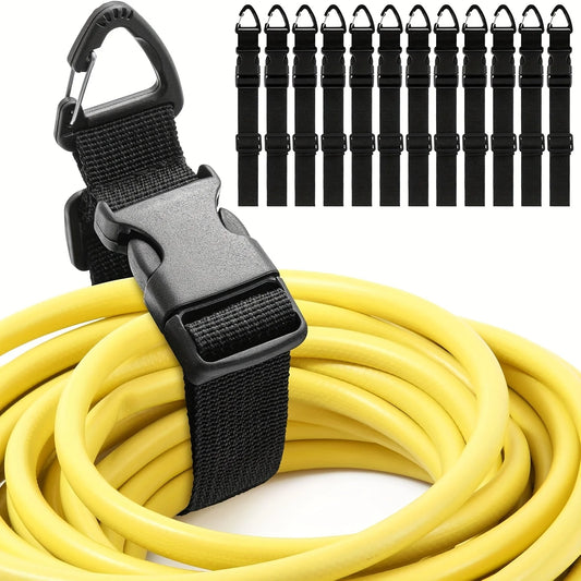 45cm Adjustable Extension Cord Organizer – Heavy-Duty Storage Strap with 3-Axis Buckle for Garage & Workshop