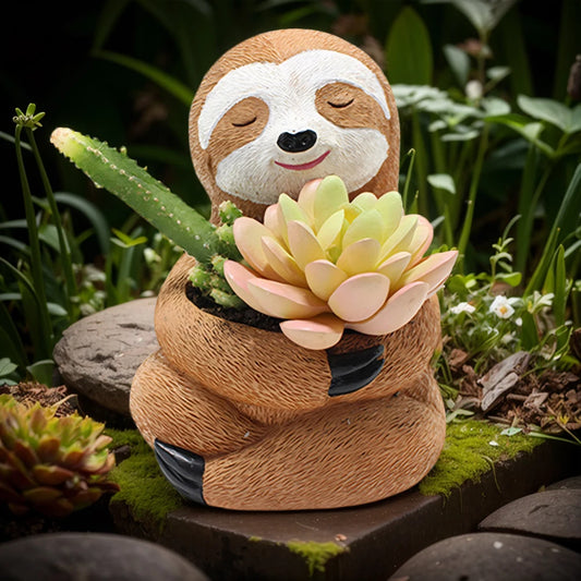 Black Cat Plant Pot Succulent Planter Best Gifts for Family Friends Succulent Flower Pot Sloth Plant Holder for Indoor Outdoor