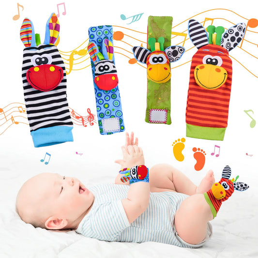 CuddleTunes™ Baby Rattle Socks & Wrist Toys (0–12 Months)