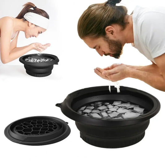 Foldable Silicone Ice Facial Washbasin for Cold Therapy & Skincare