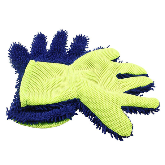 Thin Chenille Five-Finger Car Wash Glove – Soft Cleaning Mitt for Auto Detailing & Dust Removal