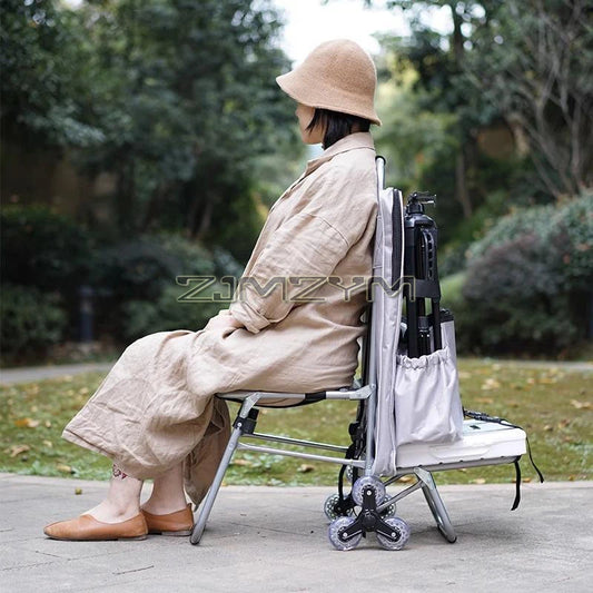 Art Portfolio Backpack with Trolley – Heavy-Duty Canvas Artist Carry Bag with Multifunctional Cart