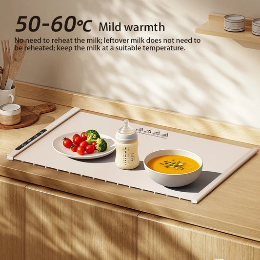 Foldable Electric Warming Tray with 8 Temperature Settings