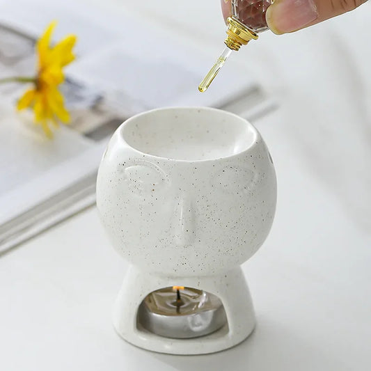 Nordic Ceramic Candle Holder & Essential Oil Burner – Minimalist Aromatherapy Decor