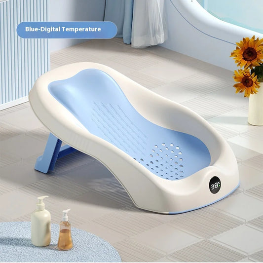 BabySpa™ Portable Digital Baby Bath Stand – Adjustable Sit & Lie Design with Temperature Display