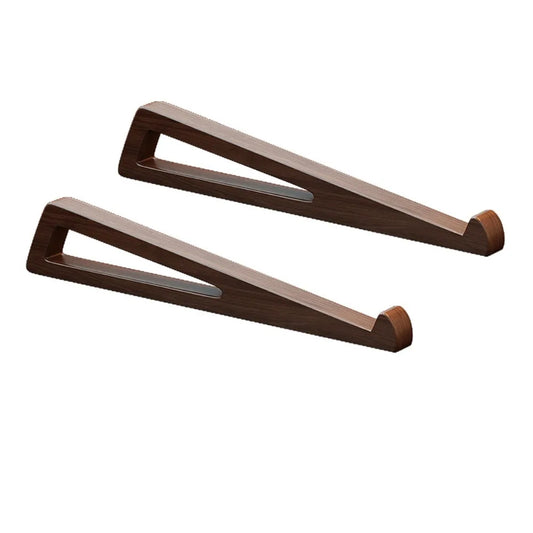 Universal Wooden Laptop Stand Ventilated 12° Adjustable Angle Tablet Stand Portable Ergonomic Laptop Bracket for 10-17inch