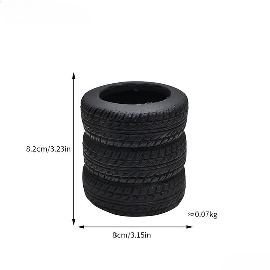 Tire-Shaped Desk Pen Holder & Organizer for Office and Home