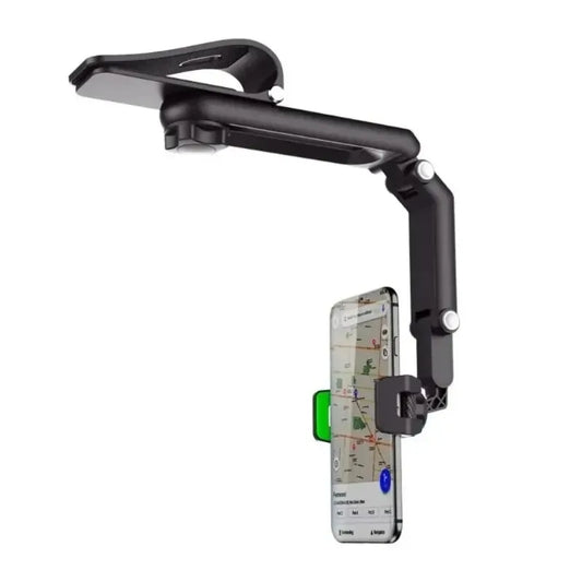 Car Phone Holder for Sun Visor – 360° Rotating Multifunctional Mount for iPhone, Samsung & Android Phones