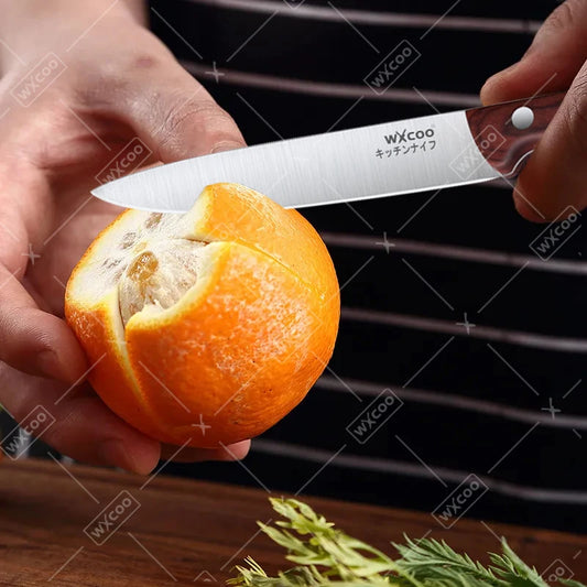 ChefEdge™ Stainless Steel Kitchen Knife & Scissor Set – Multi-Purpose Paring, Cleaver & Utility Tools