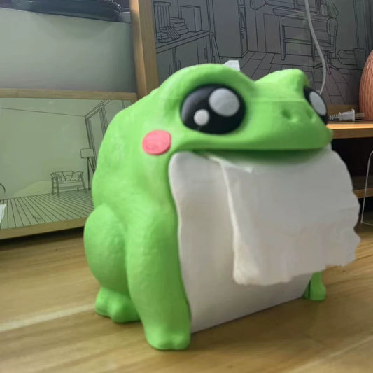 3D Printed Frog Belly Toilet Paper Holder – Funny Large-Opening Paper Dispenser for Bathroom & Home Decor