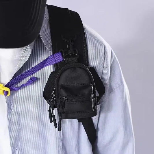 Tactical Mini Techwear Hook Bag – Multi-Function Key, Coin & Gear Pouch for Outdoor Use