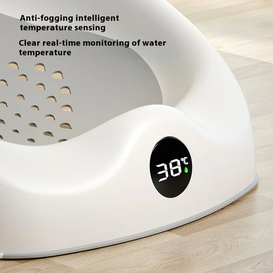 BabySpa™ Portable Digital Baby Bath Stand – Adjustable Sit & Lie Design with Temperature Display