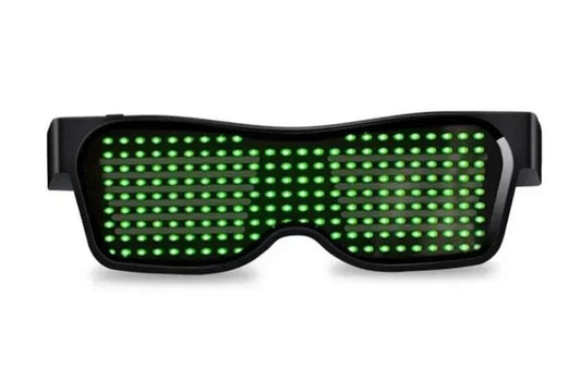 Multilingual LED Glasses Bluetooth DIY Text Graffiti RGBW/RED/Green Color for Party Rave Music Festival Glow Glasses APP Control