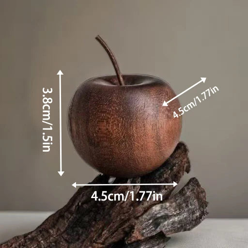 Wooden Apple Fragrance Diffuser Statue – Essential Oil Aromatherapy Ornament for Home, Office & Desk Decoration Gifts
