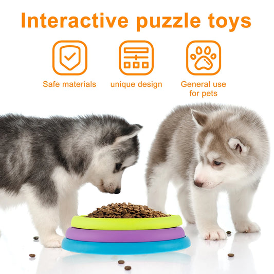 1/2 Pcs Dog Slow Feeder Puzzle Toy – 3-Layer Interactive Pet Feeder to Prevent Gulping & Improve Eating Habits