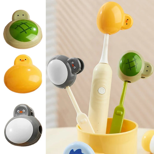 Cute Travel Toothbrush Head Covers – Portable Protective Caps & Clip-On Brush Pods for Household or Travel Use