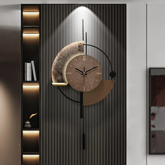 Modern Minimalist Voice-Controlled Luminous Sunburst Wall Clock