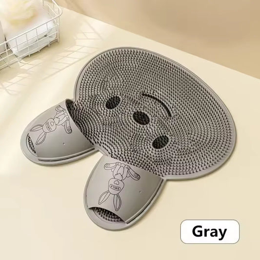 Non-Slip Rabbit Silicone Bathroom Foot Massage & Exfoliation Mat