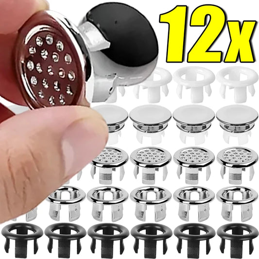 Round Sink Hole Overflow Cover – Universal Wash Basin Overflow Ring Cap for Bathroom & Kitchen Drain Protection