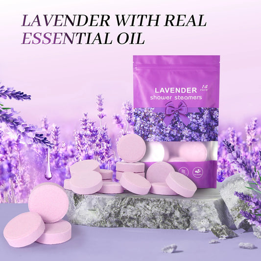 Lavender Shower Steamers – Natural Essential Oil Aromatherapy Tablets