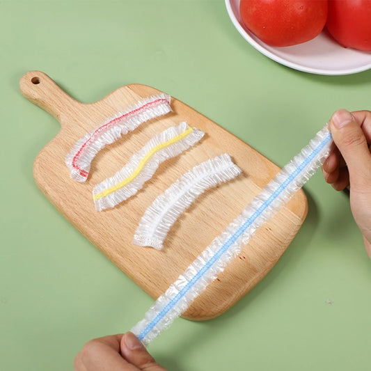 100-Pack Elastic Disposable Food Covers for Quick Freshness Sealing