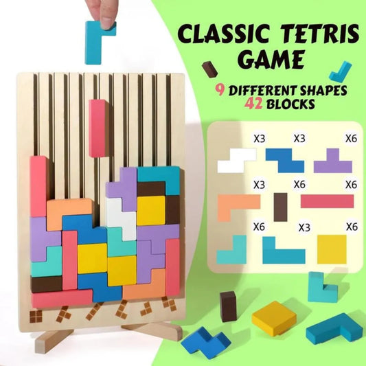 Wooden Montessori Stacking Puzzle Toy