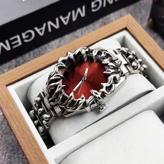 Retro Y2K Alabaster Claw Watch – Unique European-American Fashion Niche Timepiece