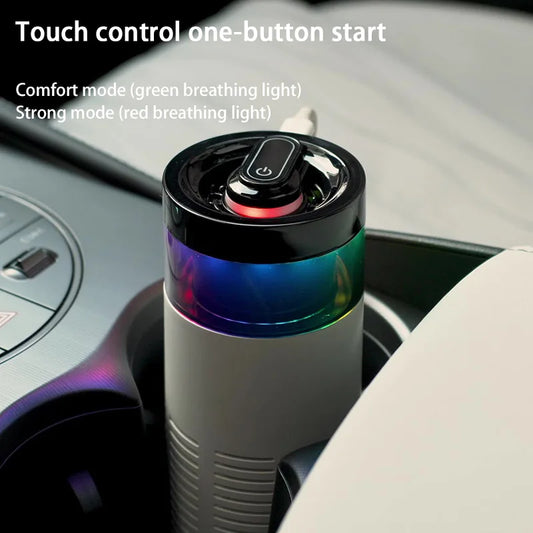 2025 New Car Air Purifier 24 Hours Remove Formaldehyde & Odors 360° 2-Mode with Mood Light USB Rechargeable for New Car & Travel