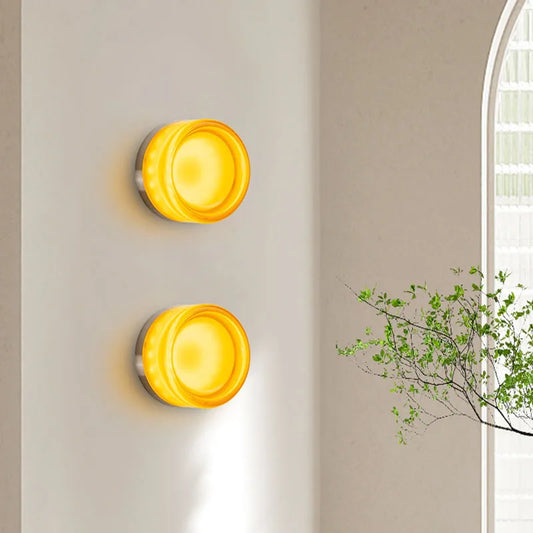 Nordic LED Minimalist Circular Wall Lamp – Modern Acrylic Wall Light for Bedroom, Living Room & Hotel Decor
