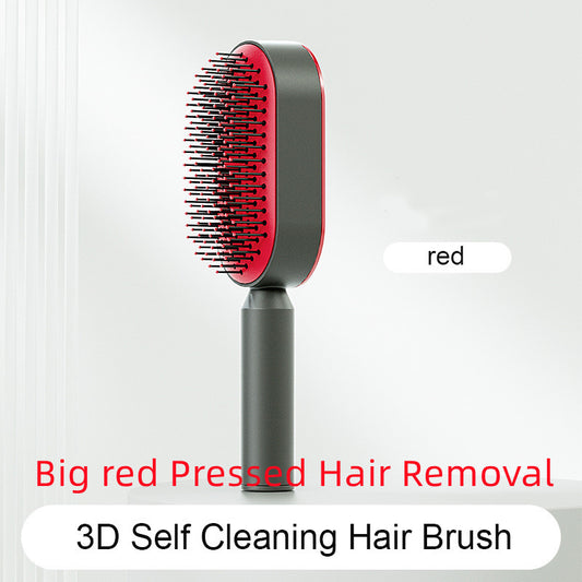 Self-Cleaning Hair Brush – One-Key Hair Removal Air Cushion Comb with Scalp Massage & Anti-Static Design