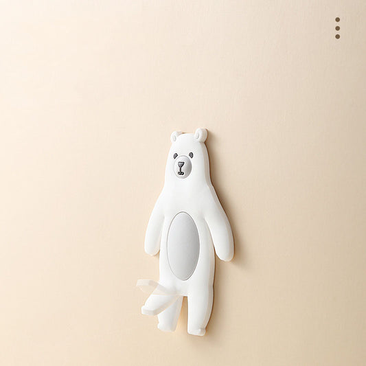 Cute Animal Adhesive Wall Hooks – Bendable, Reusable Double Hooks for Doors, Bathroom & Kitchen Storage